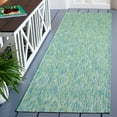thumbnail image 2 of Safavieh Courtyard Teodor Geometric Indoor/Outdoor Runner Rug, Green, 2'3" x 8', 2 of 10