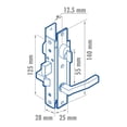 thumbnail image 2 of Cerradura Robusta Europea Lock 11CL Negro Puerta Aluminio, 2 of 2