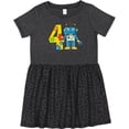 thumbnail image 3 of Inktastic 4th Birthday Robot Girls Toddler Dress, 3 of 5