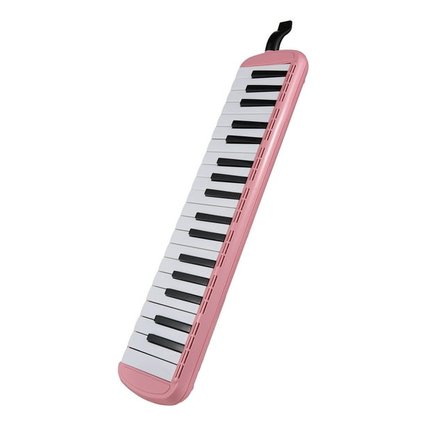 Melódica Instrumento melódica de 37 teclas Teclado de piano de aire melódica con 2 tubos de soplado suaves 2 boquillas de soplado Instrumentos de viento melódica con bolsa de transporte para principia