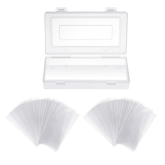RYUJNDK 100pcs Paper Money Sleeves Storage Box For Dollar Bill Clear Currency Organized For Collectors And Hobbyists
