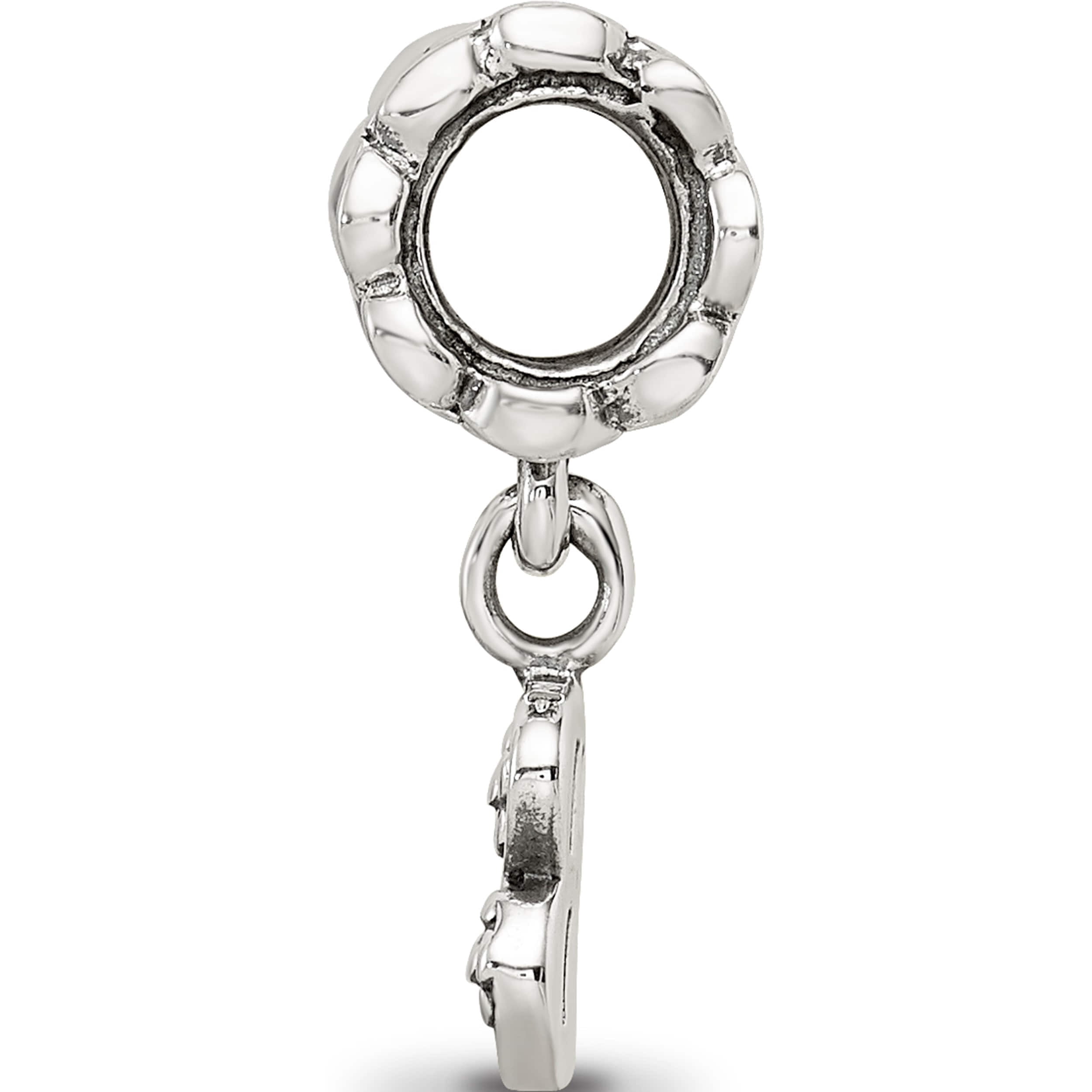 Sterling Silver Reflections Letter B Dangle Bead (18.18 X 7.27) Made In Thailand qrs1400b