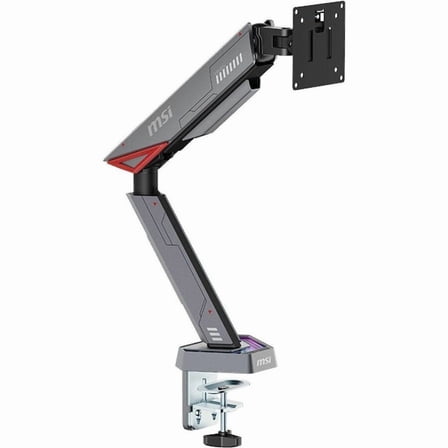 MSI Mounting Arm for Monitor, Flat Panel Display, Curved Screen Display, Matte Black, Painted Gray