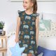 thumbnail image 4 of Fotbe Miniature Ship In Bottle Vestido de Dormir para Niñas de 3 a 10 Años, Mangas Cortas, Estilo Princesa, Pijama Camisón con Mangas Voladas-Large, 4 of 6