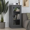 thumbnail image 3 of Palace Imports 100% Solid Wood 3-shelf Bookcase with Adjustable Shelves and Clear Glass Door, Gray, 3 of 6