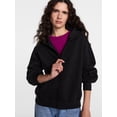 thumbnail image 6 of Scenario Women's and Women's Plus Zip Front Fleece Hoodie Jacket, Sizes XS-4X, 6 of 7