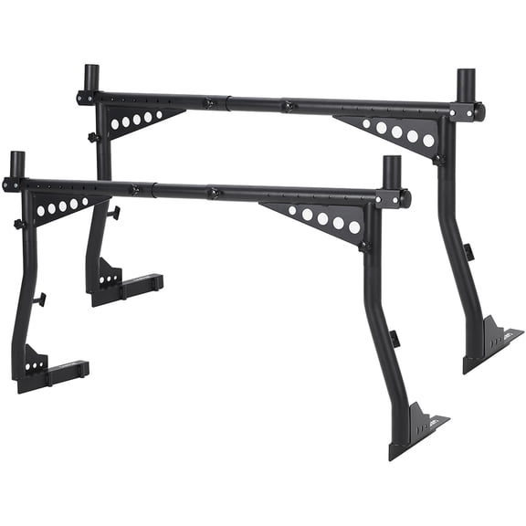 Universal Pickup Truck Bed Ladder Rack, 48"-72" Extendable Adjustable Steel Heavy Duty 1000 LB No-Drill Cargo Carrier for Ladders Kayaks Lumber