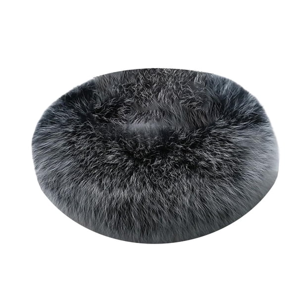 Bufanda de lujo con cuello de piel sintética para mujer, circular suave, chal para clima frío Negro + blanco Colcomx Calentador de cuello de piel sintética