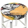thumbnail image 3 of Lsque Fishing Bass Pattern Round Bar chair cushion covers Velvet Fabric Premium Comfort Protects from Scratches and Stains for 14-17 Inch Chair-14 inch, 3 of 7