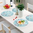 thumbnail image 6 of Ryvnso Tennis Racket Round Plate Mats Dining Table Placemat Set of 6 for Holiday Decoration, 6 of 7