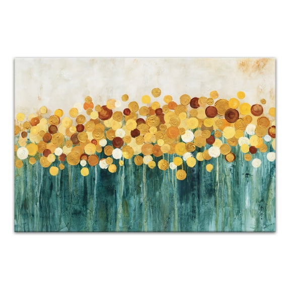 Creative Products Abstract Yellow Flowers 30x20 Canvas Wall Art