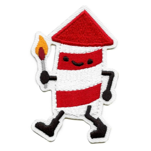 Happy Firecracker Patch Embroidered Iron On