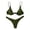 Army Green, variant on Women's Sexy Bikini Set Underwire Solid Color Two Piece Swimsuit Bow Tie Details for Beach Vacation Summer Pool Party,Army Green,L