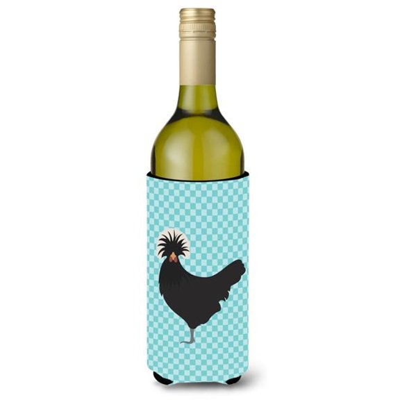 Polish Poland Chicken Blue Check Wine Bottle Beverge Insulator Hugger