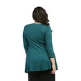 thumbnail image 3 of Women's Plus Size 3/4 Sleeve V-neck Tunic, 3 of 8