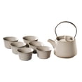thumbnail image 3 of Tetera de Cerámica Strade Fareast Limited con tapa y 6 tazas Infusor de té beige, 3 of 8