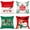 X-mas 09, variant on Christmas Decorative Throw Pillow Covers 18x18 Inch Set Of 4 Christmas Holiday Velvet Pillow Cases Xmas Santa Clause Deer Snowman Red Green Cushion Covers Outdoor Sofa Home Bed Decor Pillow Protectors