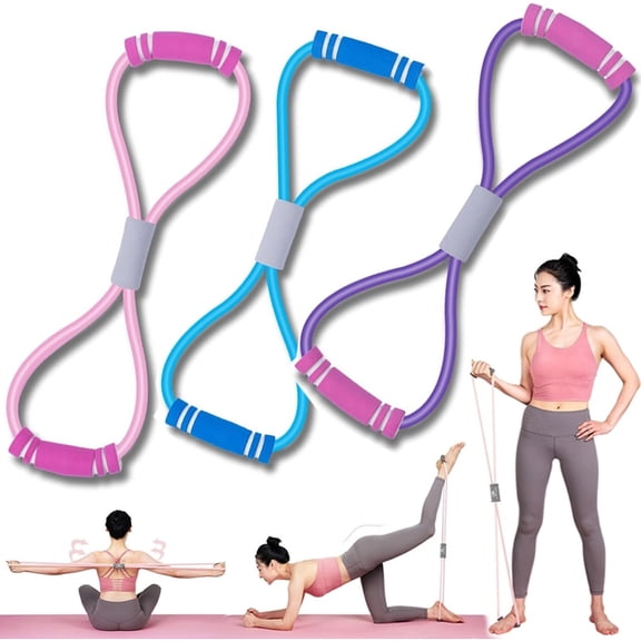 Resistance Band – Figure 8 Resistance Band with Handles for Full-Body Workouts, Strength Training, and Exercise Elastic Rope for Home or Gym