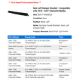 thumbnail image 2 of Rear Left Bumper Bracket - Compatible with 2016 - 2021 Chevy Malibu 2017 2018 2019 2020, 2 of 2