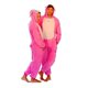 thumbnail image 2 of Disfraz de pijama con capucha Kigurumi Onesie de punto azul y rosa talla S (150 CM-160 CM), 2 of 2