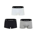 thumbnail image 6 of U-Wear Men’s Cotton Underwear Boxer Shorts 3 Pack Briefs For Men, Black/Gray/White, XXL, 6 of 11