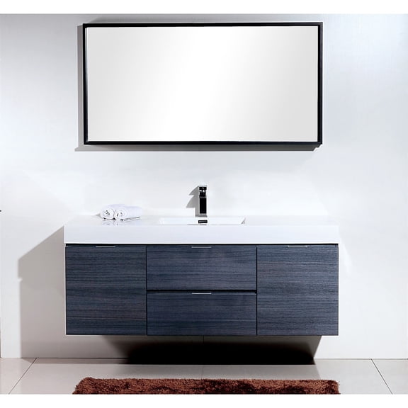 Kube Bath Bliss 59-inch Single Sink Bathroom Vanity