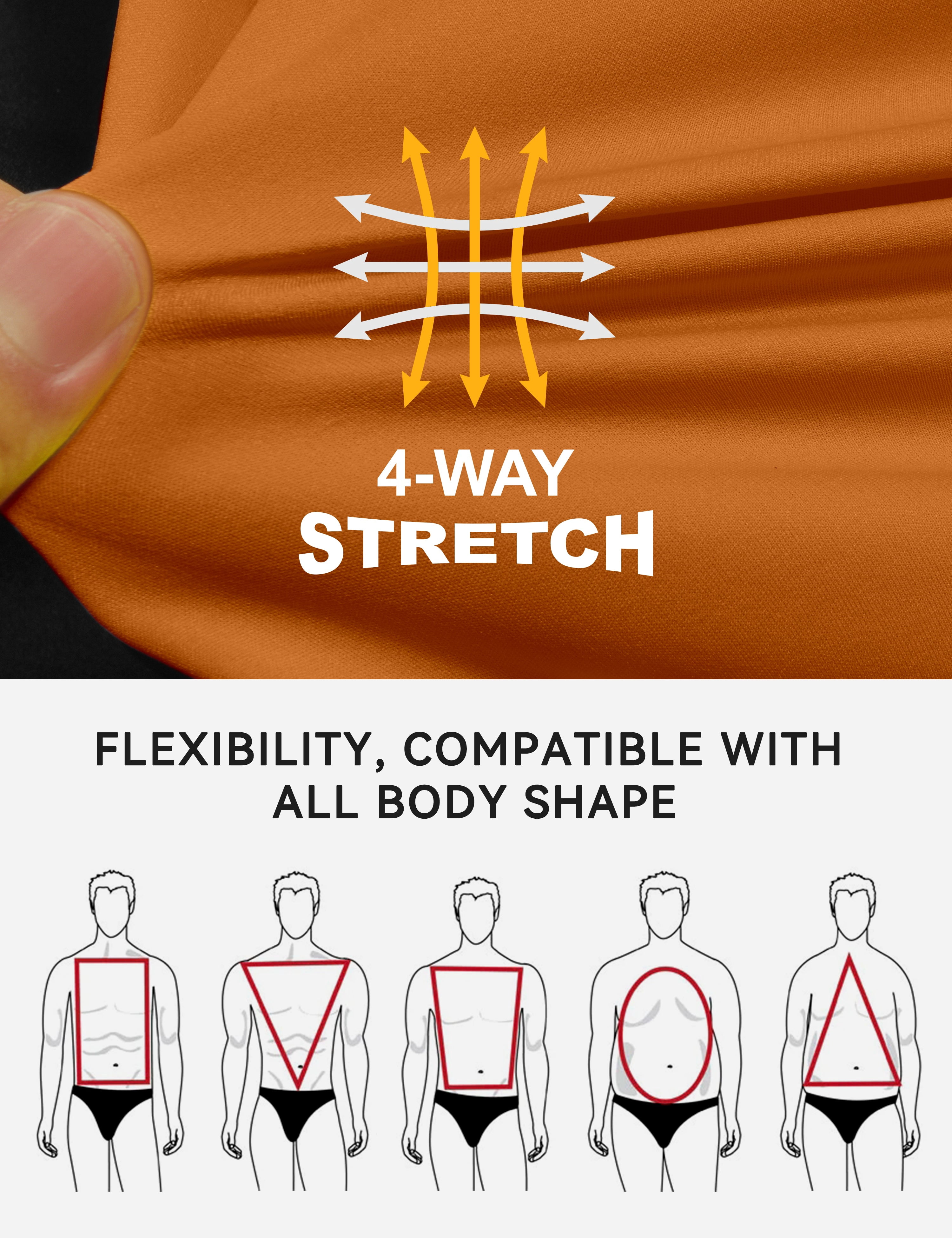 Little Donkey Andy Men's Water-resistant Outerwear Vests, Stretch Windproof Vest for Cycling, Running, Golf (Orange 2XL)