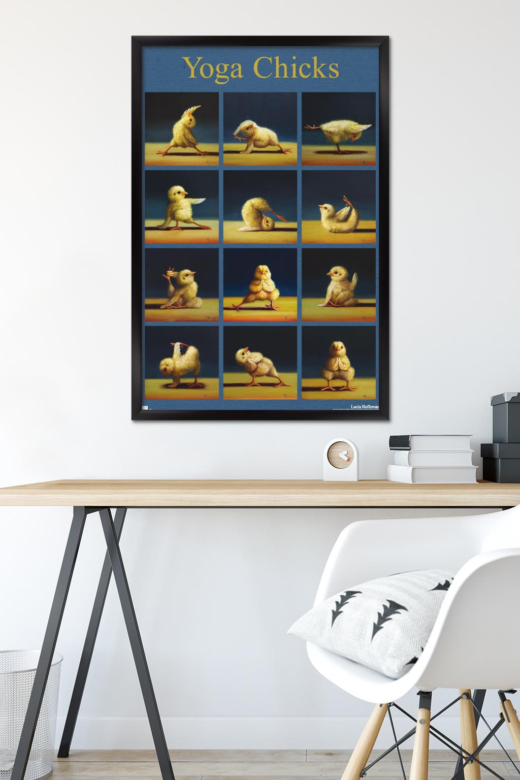 Lucia Heffernan Art - Yoga Chicks Wall Poster, 22.375" x 34" Framed