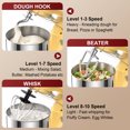 thumbnail image 3 of Honinst Stand Mixer, 4 QT 10+P Speeds with Tilt-Head Electric Mixer, 3-In-1 Kitchen Mixer with Dough Hook, Whisk, Beater, Bowl for Baking, Cake and Most Home Cooks, 3 of 8