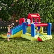 Banzai Outdoor Bounce House with Slide, Climbing Wall & 2 Sports Activities