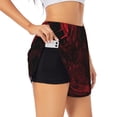 thumbnail image 2 of Haiem Red Gothic Skeleton Throne Women's 2 in 1 Running Shorts - Lightweight Athletic Workout Gym Yoga Breathable Sports Shorts Liner with Phone Pockets-X-Large, 2 of 9
