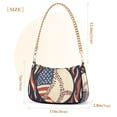 thumbnail image 3 of FORMRS Womens Shoulder Bag with Chain Strap Clutch Purse Cute Tote Handbag, Baseball Pattern, 3 of 7