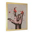 thumbnail image 2 of Designart 'I Love You Hand Sign With Romantic Couple' Modern Framed Art Print, 2 of 4