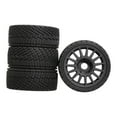 thumbnail image 4 of 4 Pieces RC Car Tires Simulation Wheel Tire Aggressive Rally Design for 1/7 1/8 Scale RC Climbing Rock Crawler Car, 4 of 9