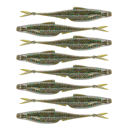 6th Sense Flush - 5.2 inch Soft Jerkbait - Realistic Design with Matching Fins Keel-Style Belly and Built-in Weed Guard
