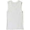 thumbnail image 3 of ToBeInStyle Girls' Pack of 4 Ultra-Soft Cotton Tank Tops w/ Ruffle Hem - White - 12 Years Old, 3 of 3