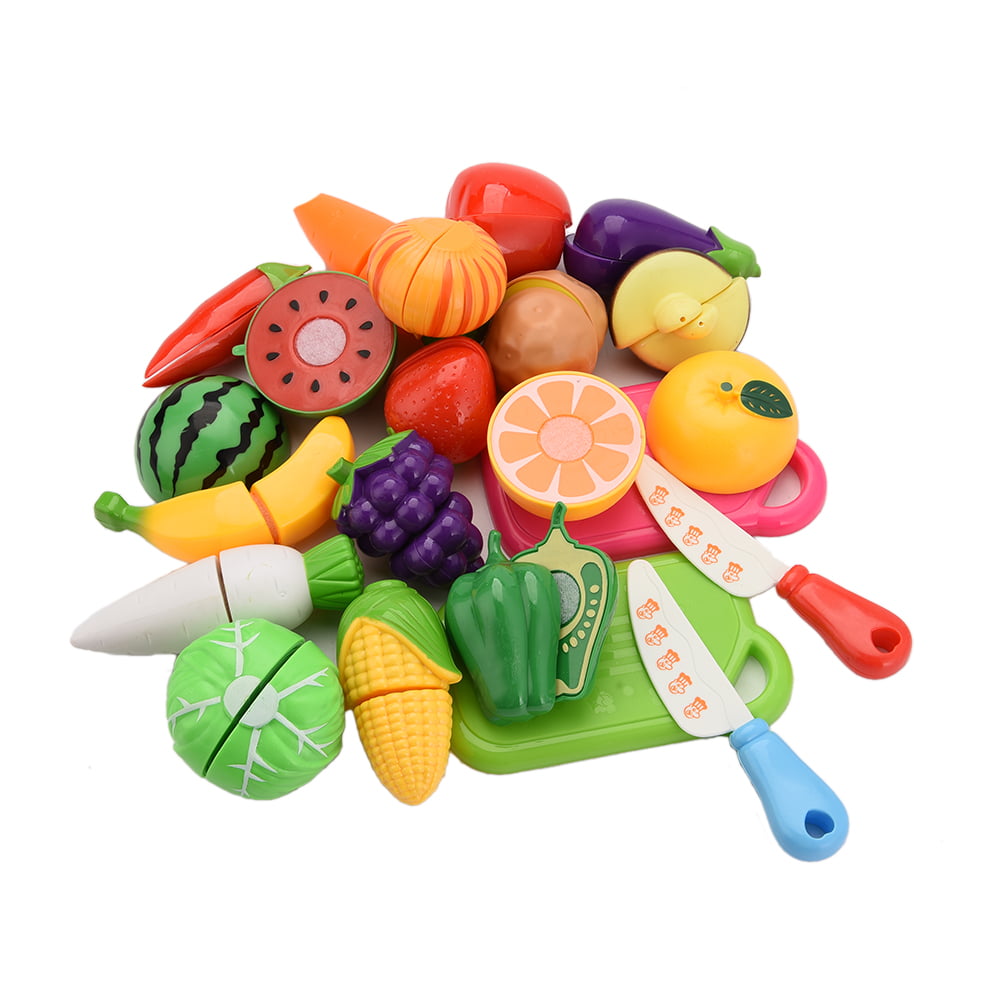 20pcs Food Fruit Vegetable Cutting Pretend Play toy Children Kitchen Toys  Sets Fruit Vegetable Food Toy