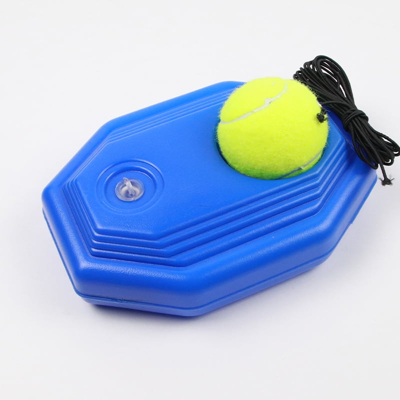 Solo Tennis Ball Back Base Trainer w/ Rubber Rope Rebound Ball Training Practice 