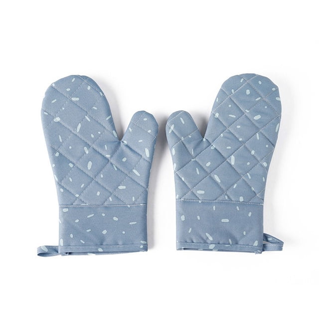 1 Paire Toile Four à Micro-Ondes Gant Portable Réutilisable Accessoires en Silicone Coloré Suspendus Gants de Cuisine de Protection Accessoires Bleu