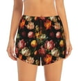 thumbnail image 2 of Goofa Colorful Tulips Printed Women 2 in 1 Running Shorts,Quick Dry Athletic Workout Shorts,High Waisted Athletic Shorts with Liner Pockets-Small, 2 of 9