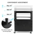thumbnail image 4 of AOILE Height Adjustable Rolling AV Cart with Lockable Cabinet – Sturdy Steel Shelves, Mobile Design for Secure Equipment Storage, 4 of 7