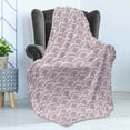 thumbnail image 4 of Victorian Soft Flannel Fleece Throw Blanket, Continuous Nostalgic Vintage Motif with Modernistic Colors Print, Cozy Plush for Indoor and Outdoor Use, 60" x 80", Grey Pink and Pale Mauve, by Ambesonne, 4 of 5