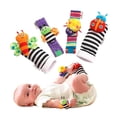 thumbnail image 1 of Sonajeros De Muñeca Para Bebé Y Calcetines, Juego De Sonajeros, Desarrollo Educativo, Juguetes De Peluche, Regalo Para Bebé 1 Par Moyic AP004996-00, 1 of 5