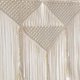 thumbnail image 4 of Macrame Wall Hanging Boho Woven Tapestry, Beige White Tassel Decor Curtain for Home Backdrop (Wood S, 4 of 5