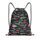thumbnail image 1 of Fotbe Hand Drawn Colorful Fishes Bolsa Mochila con Cordón Estampada, Bolsa de Gimnasio Deportiva, Bolsa Cinch, Bolsa con Cordón para Hombres y Mujeres-Medium, 1 of 6