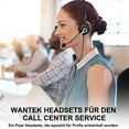 thumbnail image 2 of Wantek USB Over-Ear Computer Headset, Call Center Headphones with Mic & Mute, Black, 3.5mm/USB, 2 of 6