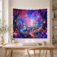 thumbnail image 5 of Mystical Forest Path and Glowing Temple Tapestry Wall Hanging, 5 of 7