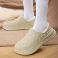 thumbnail image 2 of Yindaity Cute House Slippers Womens Slippers with Genuine Australian Shearling Lining Slippers for Women - Non-Slip(Khaki,15.99), 2 of 9