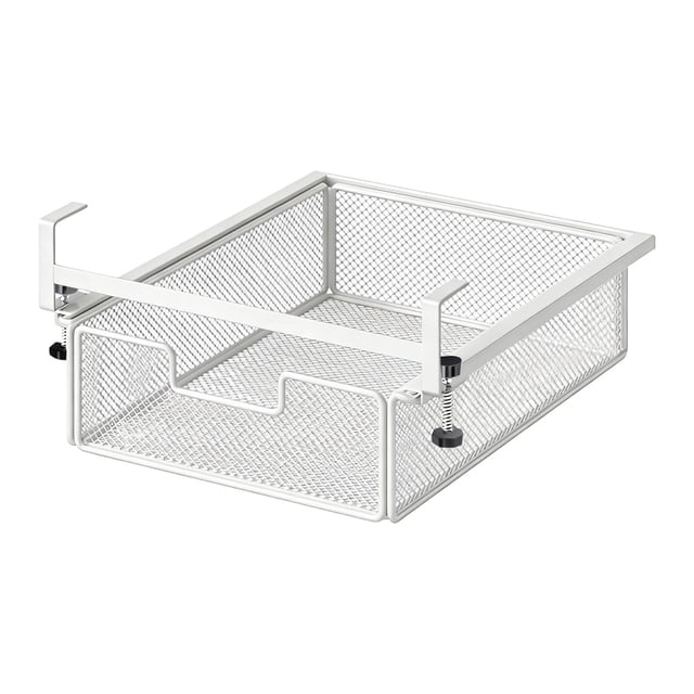 Elodie Under Desk Drawer Basket Container Large Capacity Desk Accessories Organizer White S