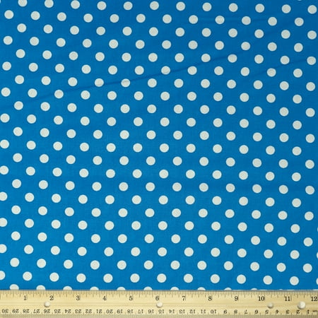 Waverly Inspirations 44" 100% Cotton Canvas Big Polka Dot Sewing & Craft Fabric 8 yd By the Bolt, Lagoon